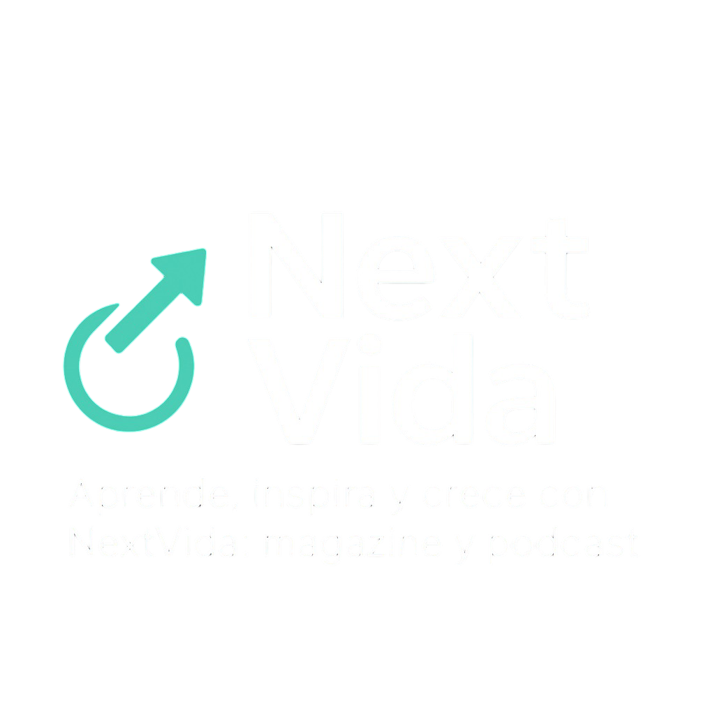 Magazine NextVida logo para fondo azul