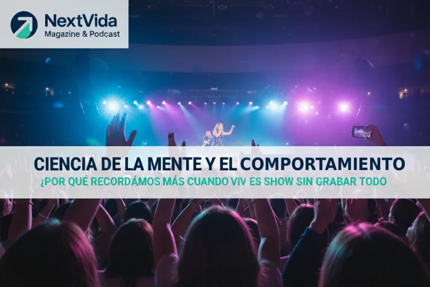 Ciencia de la mente y el comportamiento — por qué recordamos más cuando “vivimos” el show sin grabar todo